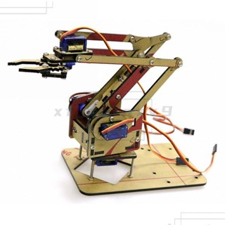 Z4自由度meArm機械手臂+4個SG90伺服馬達舵機 Arduino樹莓派及Robot自動化開發 壓克力散件