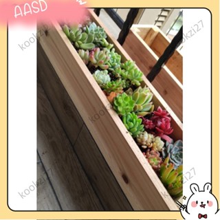 💝臺灣出貨💝#防腐木花箱 #木花盆 室外防腐木花箱長方形陽臺種菜盆碳化木花盆戶外實木欄杆多肉花槽 花盆 花槽A410