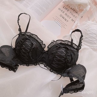 🌜現48h爆款精品🌛公主洛麗塔內衣女絲帶JK少女性感bra日係小胸聚攏上託文胸罩套裝【嘉嘉優選】