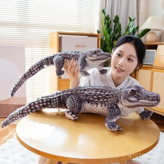 臺灣熱銷｜外貿跨境模擬鱷魚毛絨玩具兇猛爬行動物公仔兒童陪睡抱枕生日禮物｜