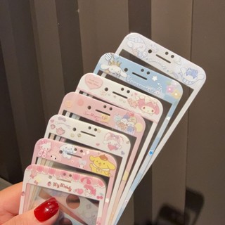 螢幕保護貼 防偷窺 美樂蒂4S蘋果6鋼化膜iPhone8Plus鋼化膜帶圖案7可愛se2手機貼膜5s