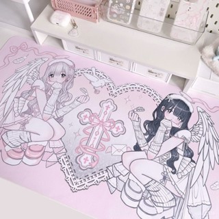 限時搶購4.16🌺【店鋪熱銷】ins風學生美少女超大號鼠標墊可愛二次元少女心辦公室電腦鍵盤墊