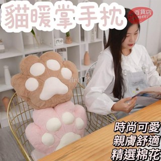 【臺灣出貨】貓暖掌手枕 貓咪肉球抱枕 二合一兩用 毯子 午睡枕 空調毯 臥室 辦公室 汽車抱枕 休閒 靠墊腰靠 舒適透氣