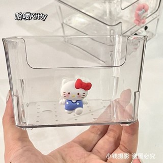 三麗鷗✨三麗鷗透明收納盒桌面ins風貼紙手機殼收納筐防水亞克力整理盒子