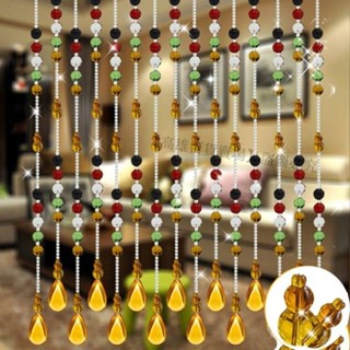 🔥五色五行水晶珠簾隔斷成品門簾玄關吊掛簾子客廳葫蘆門簾衛生間
