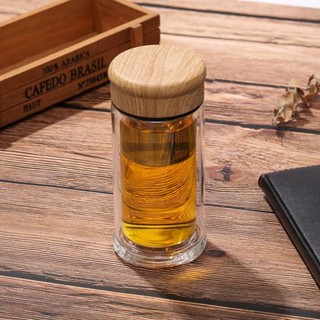 【最新款🔥茶水分離杯】泡茶水壺【茶水分離 】雙層玻璃杯 小容量便攜杯高硼矽透明茶水分離 泡茶杯 迷你創意杯子 隨行杯