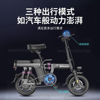 新日國標電動自行車成人代駕小型超輕折疊電動車代步電瓶車 (諮詢運）