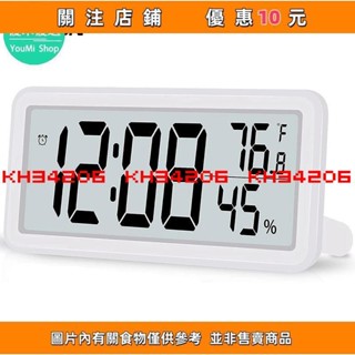 【多多誠信百貨】計時器 數字鬧鐘 LED液晶電子鐘 書桌床頭溫度濕度顯示 大螢幕#kh34206