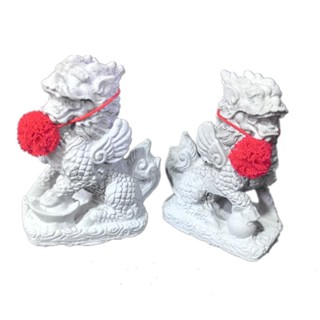 網紅瑞獸財富麒麟辦公室桌麵擺件客廳裝飾中國風水泥石獅子國朝擺FPCL