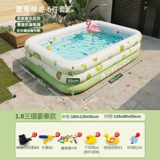 臺灣出貨 泳池 兒童游泳池 家庭遊泳池 充氣游泳池 戲水玩具 加厚寶寶嬰兒大型充氣水池 小孩大人兒童充氣遊泳池帆布