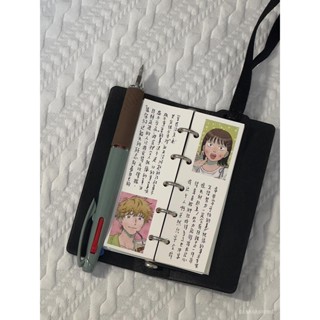 好物推薦 【1763人收藏】小紅書衕款純色m2.5活頁手賬本軟皮質學生迷你便攜日程記事筆記本