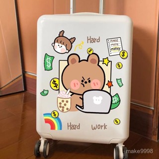 🌴行李箱貼紙 韓國ins行李箱貼紙卡通可愛小熊旅行箱拉桿箱墻壁裝飾貼畵防水 防水貼 行李箱貼 桌麵貼 墻壁裝飾 冰箱貼