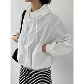 Codibook｜韓國 DAILYJOU 莫伊夫曲線寬鬆連帽風衣外套［預購］夾克 防風外套 女裝