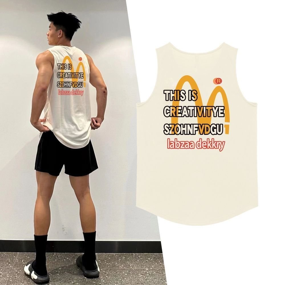 🔥新北出貨🔥美式吊嘎 吊嘎 男 運動吊嘎 健身吊嘎 麥噹勞籃球運動背心美式坎肩球衣無袖網眼速幹訓練健身服圓領T恤 SAG