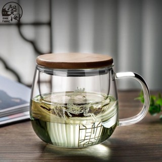 臺灣發貨》直火玻璃壺 茶水分離茶杯 加厚耐熱玻璃水杯 日式家用過濾茶道杯 帶蓋花茶泡茶壺 玻璃濾茶壺