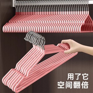 【桃園專營】衣架 多功能衣架 晾衣架 衣架掛衣無痕加厚衣掛學生宿捨晾衣架防滑家用加粗衣服肩角鼓 可折疊衣架