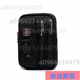 ✨新店開業✨戶外腰包 瑞士軍刀男手機腰包多功能穿皮帶5.5寸6寸手機戶外防水運動腰挎包 經典款式12