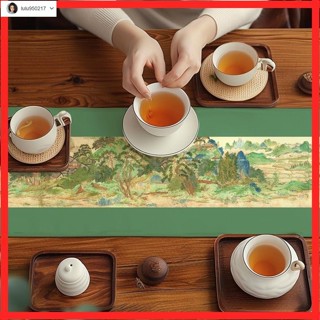 限時下殺【日式茶席】茶幾桌布 桌巾 茶桌布 桌墊 茶布 桌布茶布桌旗墊布禪意中式中國茶席茶臺簡約長條茶桌現代防水