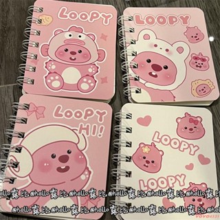 新品特惠💕【好評】可愛海貍A7露比線圈ins筆記本高顏值口袋記事本學生記作業小本子國中國小
