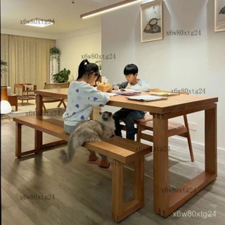 免運含稅😊宜家莫比恩衕款餐桌 原木桌子 實木工作臺 家用書桌 白蠟木餐桌椅組閤