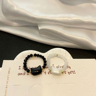 🚚臺灣出貨【店鋪熱銷】新款高顏值貓咪閨蜜戒指ins學生小眾設計掉色送女生禮物抖音同款 CK韓物社