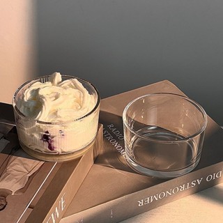 🚚臺灣出貨【店鋪熱銷】玻璃ins可愛小食碗高顏值甜品碗杯子玻璃碗布丁杯簡約紋理玻璃碗 CK韓物社
