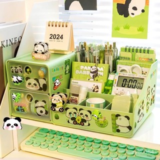 🔆多功能桌麵文具雜物收納盒抽屜式大容量🔆大號物品收納盒卡通筆筒大容量雙層文具收納盒多功能INS桌麵學校