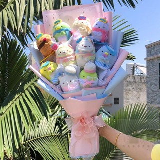 【新品玩偶花束】角落生物毛絨公仔花束畢業博士卡通公仔花束生日情人節耶誕節禮物畢業禮物