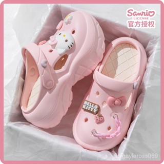🔥臺灣出貨🔥三麗鷗女士洞洞鞋庫洛米大耳狗帕恰狗HelloKitty厚底戶外沙灘