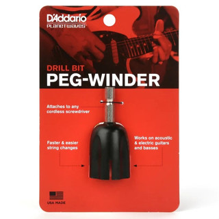 美國 DAddario 電鑽捲弦頭 捲弦器 PW DBPW 01鍍鎳鋼軸 吉他維修調整工具【黃石樂器】