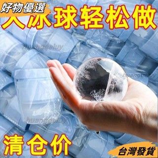 臺灣發貨❤冰塊神器圓球製冰冰球製作器球形模具宿捨小型矽膠威士忌家用 OCQY