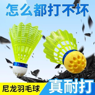 【臺灣出貨🔥】羽毛球尼龍球塑膠球耐打加重防風高彈蜂窩PU硬頭健身訓練學校訓練