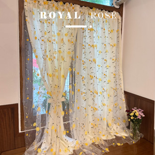 【客製化尺寸】美式田園繡花雙層紗簾法式奶油風窗簾臥室飄窗半簾門簾網紗碎花