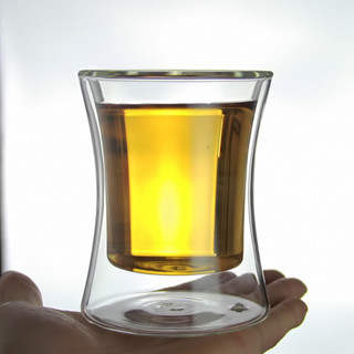 🥳熱賣創意杯新品🍭雙層玻璃杯 透明創意茶杯子 網紅高硼矽玻璃ins咖啡杯創意搞怪水杯異形網紅陶瓷杯定logo