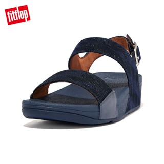 【FitFlop】LULU GLITZ BACK-STRAP SANDALS 金屬亮粉後帶涼鞋-女(午夜藍)