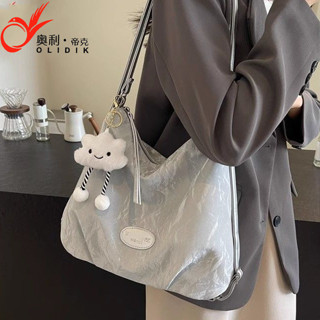 ~潁川 百貨 ♡褶皺包♡ 熱銷 包包 多用雙肩包女2025新款潮時尚單肩包大容量多用斜挎水桶包揹包