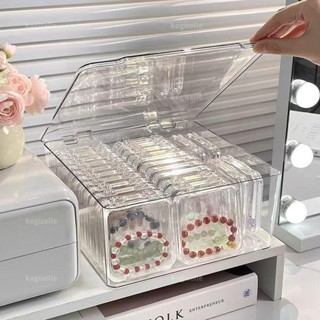 🌟臺灣出貨🌟手串水晶收納盒收納桌面手鏈透明首飾文玩飾品防塵項鏈整理盒展示🌟dg8tj4m3t0
