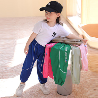 Honey 250524D夏季新品*兒童速乾運動褲，夏季薄款燈籠褲，褲，女童冰絲休閒褲，韓版童裝