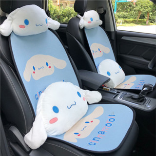 【桃園出貨】小白狗汽車骨頭枕 汽車靠枕 汽車頭枕 車用頭枕 汽車頸枕 卡通車載座椅護頸枕 車內腰靠墊 透氣亞麻 四季通用