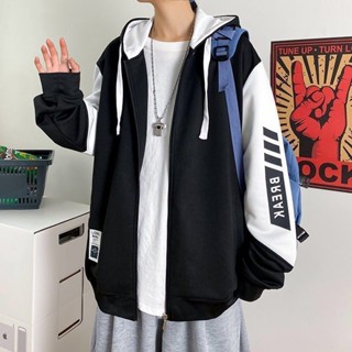 桃園發貨🔥【店鋪熱銷】外套男士衛衣春秋季2022年新款連帽夾克套裝韓版潮流青少年上衣服🔥