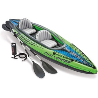 正品INTEX68306 K2 KAYAK挑戰者單人雙人充氣船釣魚船獨木舟5.27詢運費