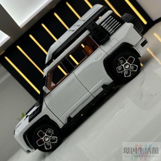 臺灣熱賣 車模 1:24 合金車 比亞迪 byd U8 後視鏡摺疊 越野車 聲光迴力車 開門 小汽車 模型汽車 擺設 男