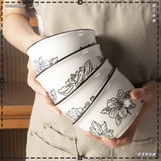 ♥小星星雜貨鋪♥4.5寸北歐黑木瑾陶瓷米飯碗 波點碗 瓷器碗 飯碗 小碗 陶瓷碗 湯碗 丼飯碗 創意餐具