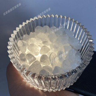 🚀限時下殺🚀♡串珠收納盒♡ 天然水晶消磁磁石ins擺件容器首飾帶蓋 收納盒 碎石玻璃碗凈化透明