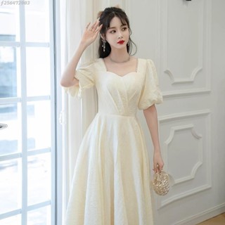 🎈高品質宮廷風晚禮服大尺碼胖MM顯瘦短袖宴會氣質輕奢洋裝法式晚禮服 白色禮服 公司尾牙禮服 大尺碼禮服 晚會