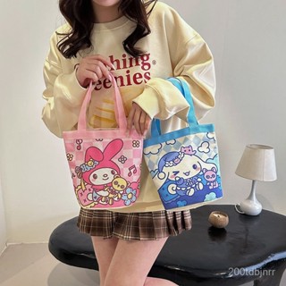 【倒數計時🔥蝦皮最低價】 可愛插畵2024爆款水桶手提帆布包韓風少女媽咪便噹上班拎包