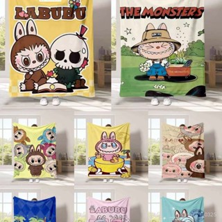 🔥臺灣出貨🔥2024新品可愛卡通 labubu 拉布布午睡毯法蘭絨印花保暖睡覺毛毯 R6RE