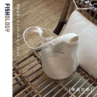 🔥新店限時低價🔥包包女2025新款原創水桶帆布袋手提袋棉麻休閒百搭闇扣耐用大容量