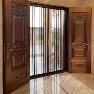 【到府安裝+丈量+總價私訊】金剛網隱形折疊推拉紗窗門夏季防蚊蟲鋁合金家用陽臺進戶防盜滑門f2