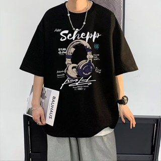 美式 潮牌 圓領 短袖T恤男 新款 夏季 寬鬆 個性 印花短袖 男生 半袖 上衣體恤 大尺碼 短袖男 男t（HT492）
